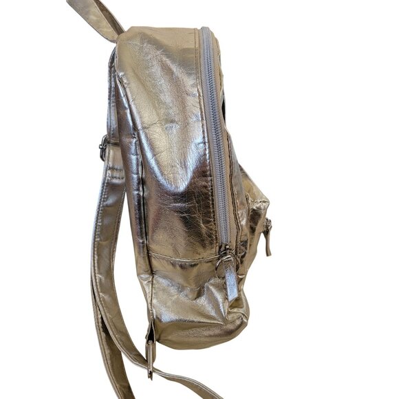VTG Gold Metallic Backpack With Fun Eye Design - Picture 5 of 11